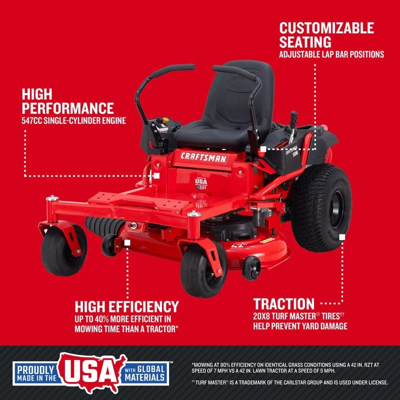 Gardnovia ZeroMaster Z3200 42-Inch Riding Mower