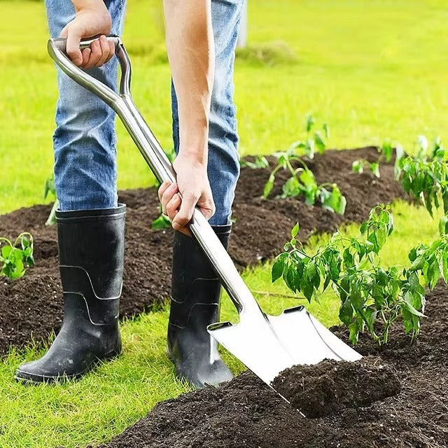 Gardnovia Stainless Steel Pointed Garden Shovel
