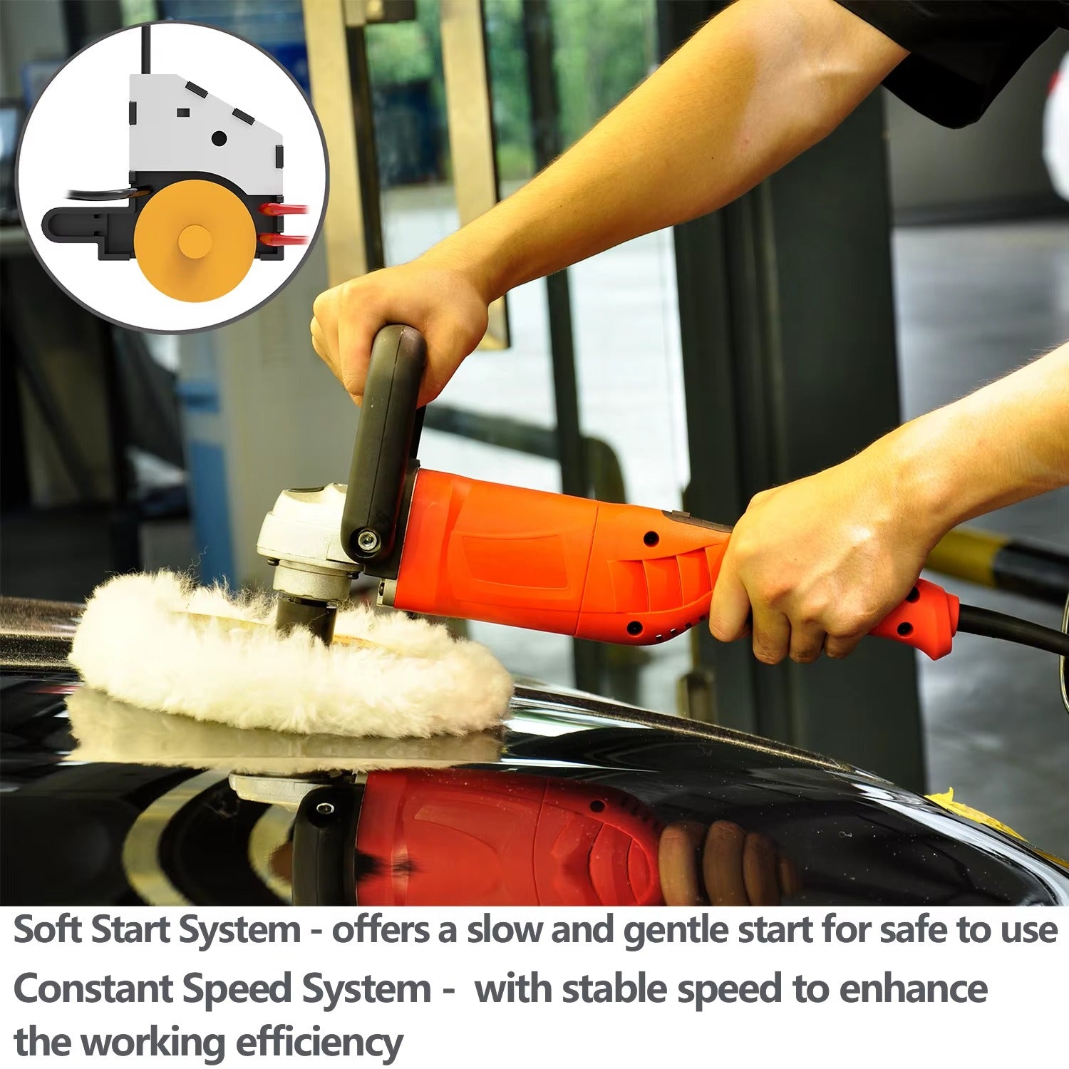 Gardnovia ProShine 1100W Variable-Speed Polisher