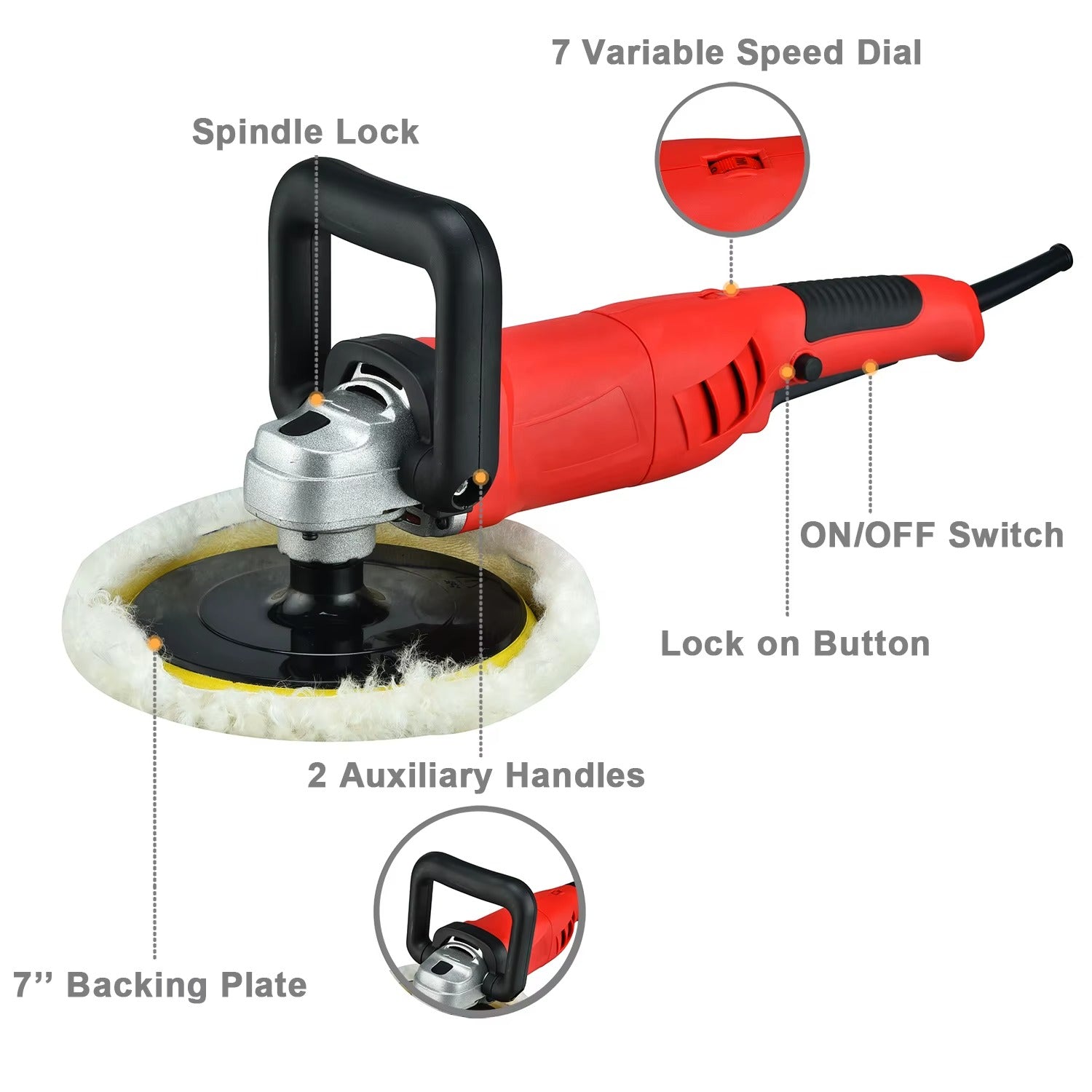 Gardnovia ProShine 1100W Variable-Speed Polisher