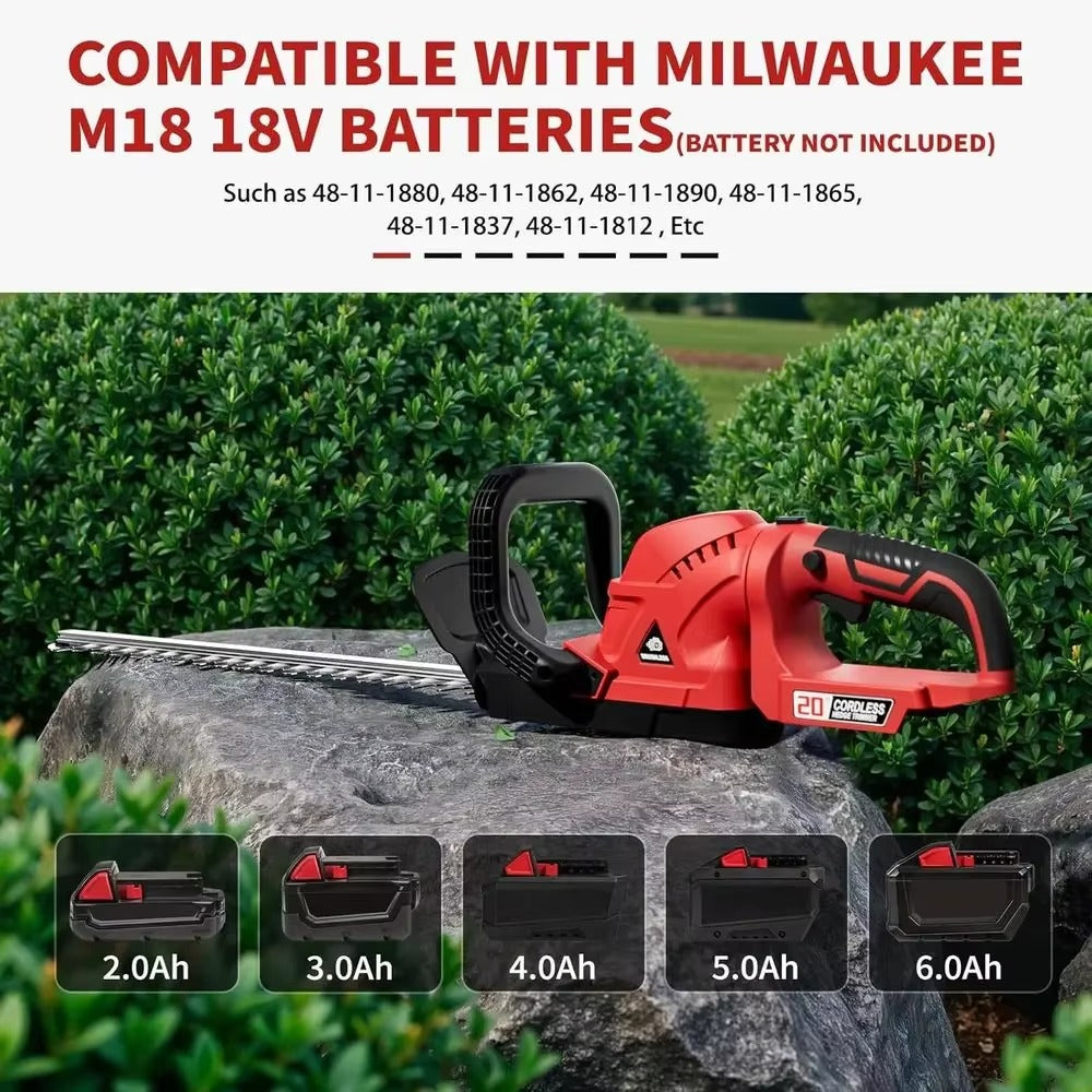 Gardnovia UltraCut Cordless Hedge Trimmer 20"