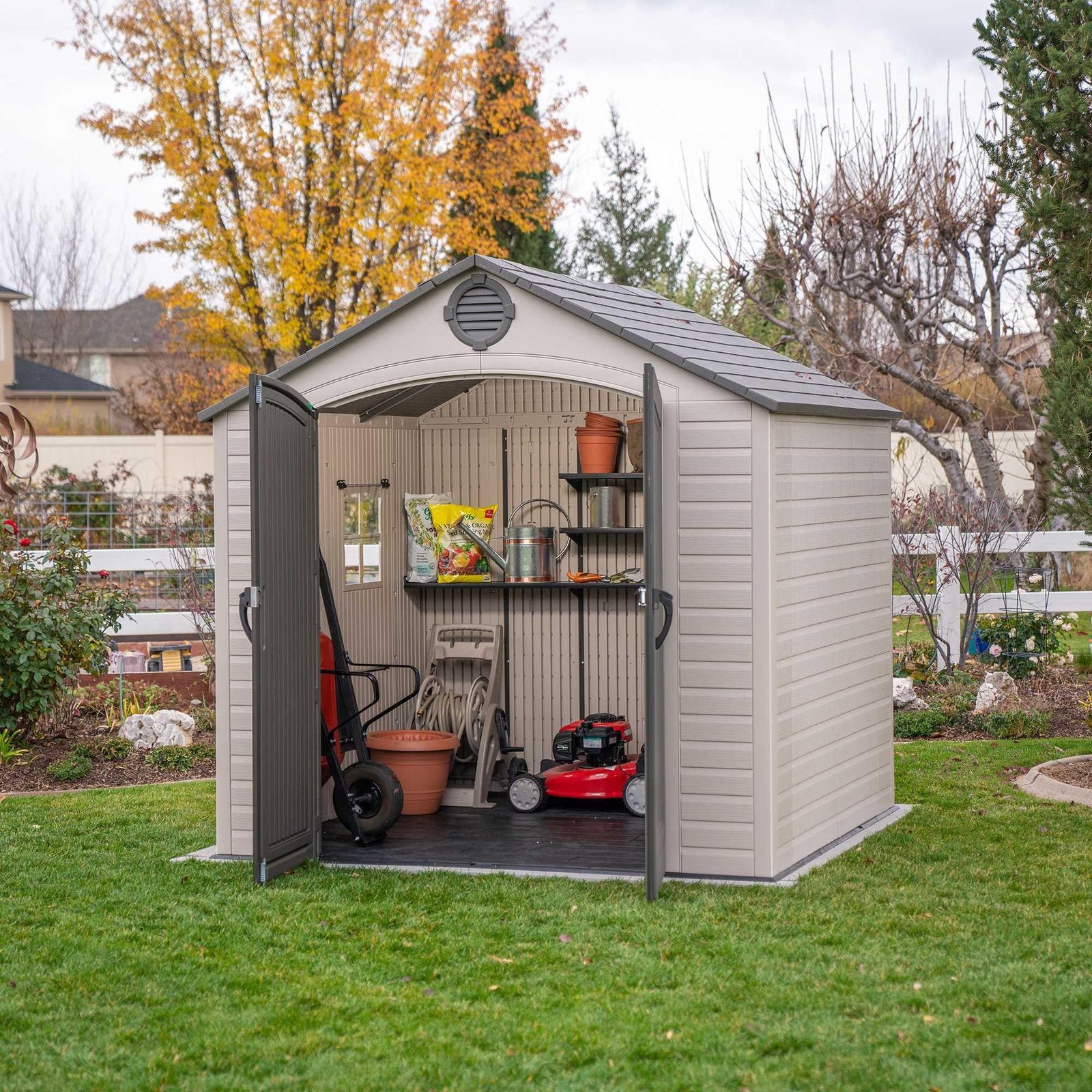 Lifetime 8 Ft. X 7.5 Ft. Outdoor Storage Shed – 6411 - Image 2