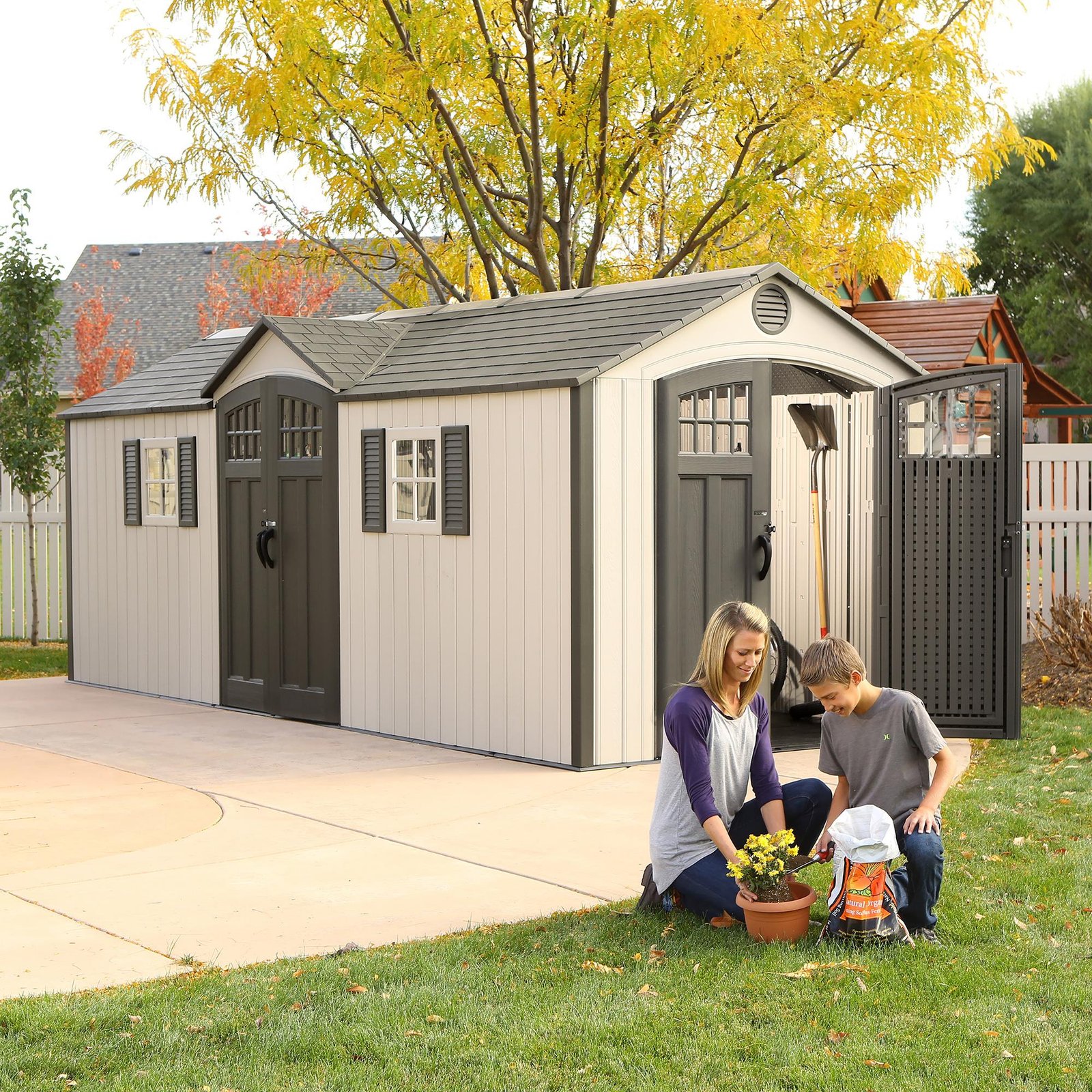 Lifetime 20 Ft. x 8 Ft. Outdoor Storage Shed – 60127 - Image 2