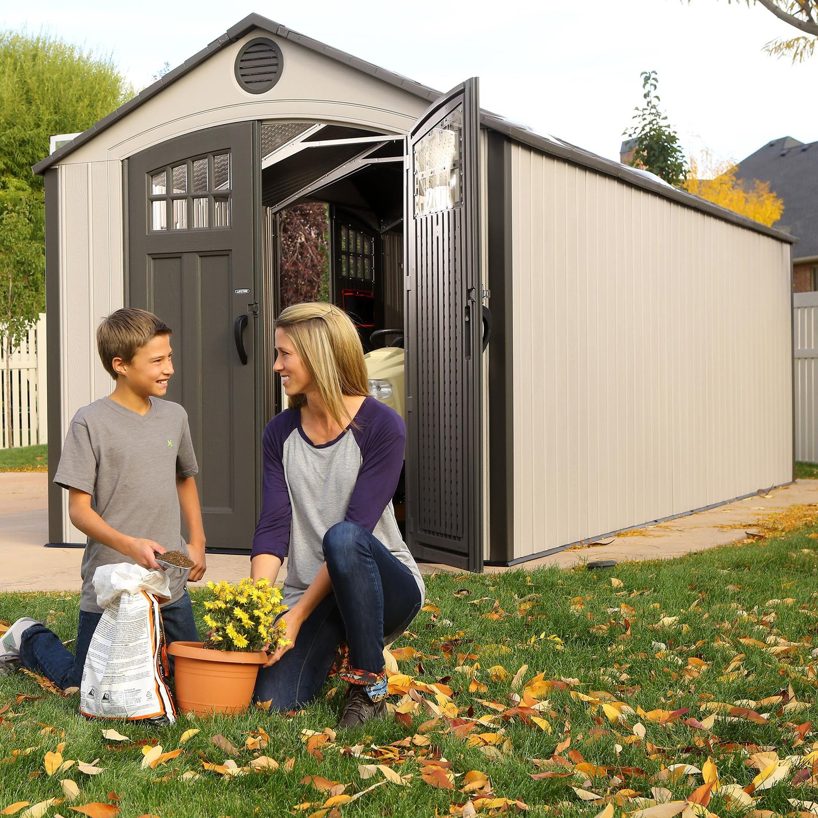 Lifetime 20 Ft. x 8 Ft. Outdoor Storage Shed – 60127 - Image 13