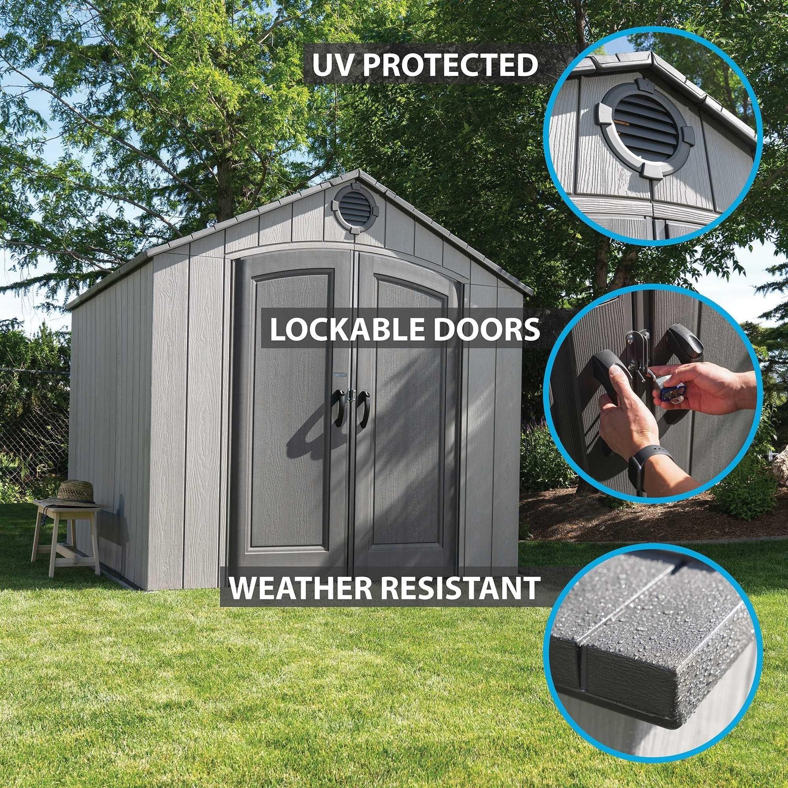 Lifetime 8 Ft. X 10 Ft. Outdoor Storage Shed – 60356 - Image 4