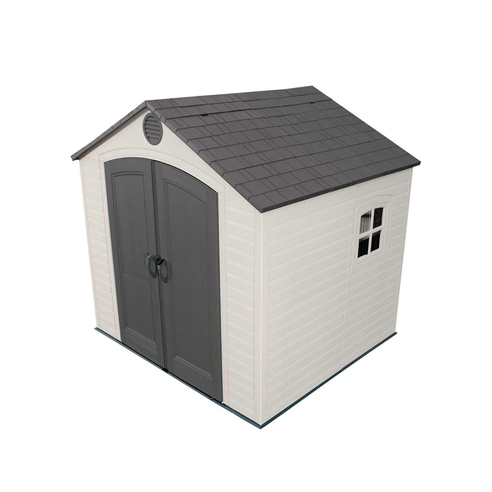 Lifetime_-_6411_8_Ft._X_7.5_Ft._Outdoor_Storage_Shed_cornered_angle.jpg Lifetime 8 Ft. X 7.5 Ft. Outdoor Storage Shed – 6411 - Image 1