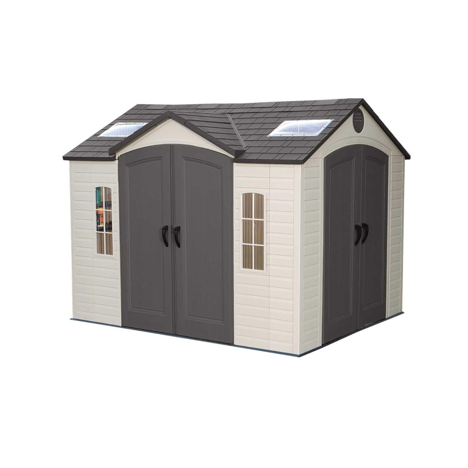Lifetime_10x8_Outdoor_Storage_Shed_60001_front_view.jpg Lifetime 10 Ft. X 8 Ft. Outdoor Storage Shed – 60001 - Image 1