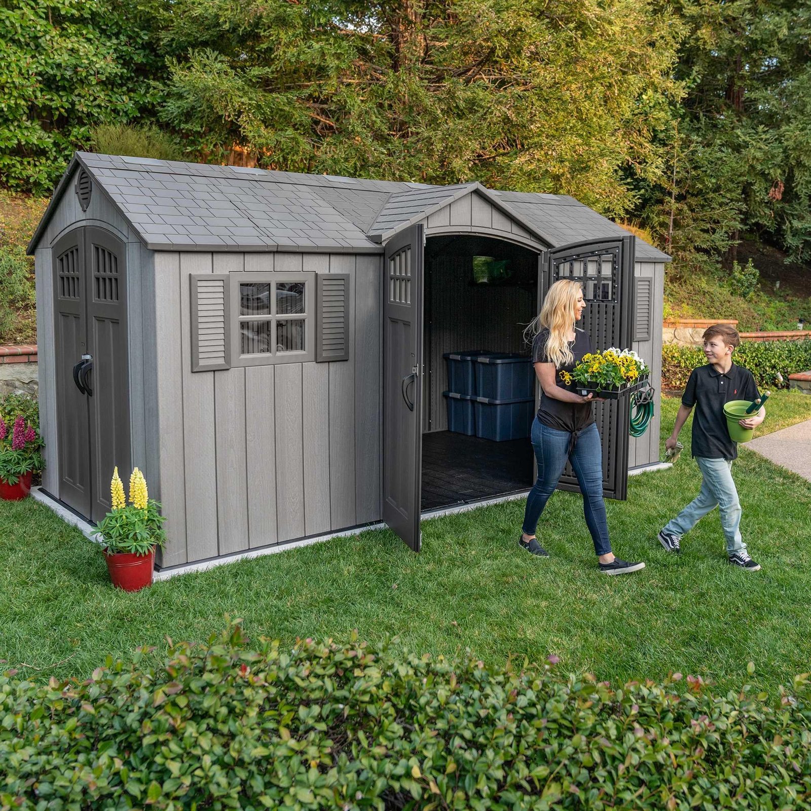 Lifetime 15 Ft X 8 Ft Outdoor Storage Shed – 60318 - Image 2