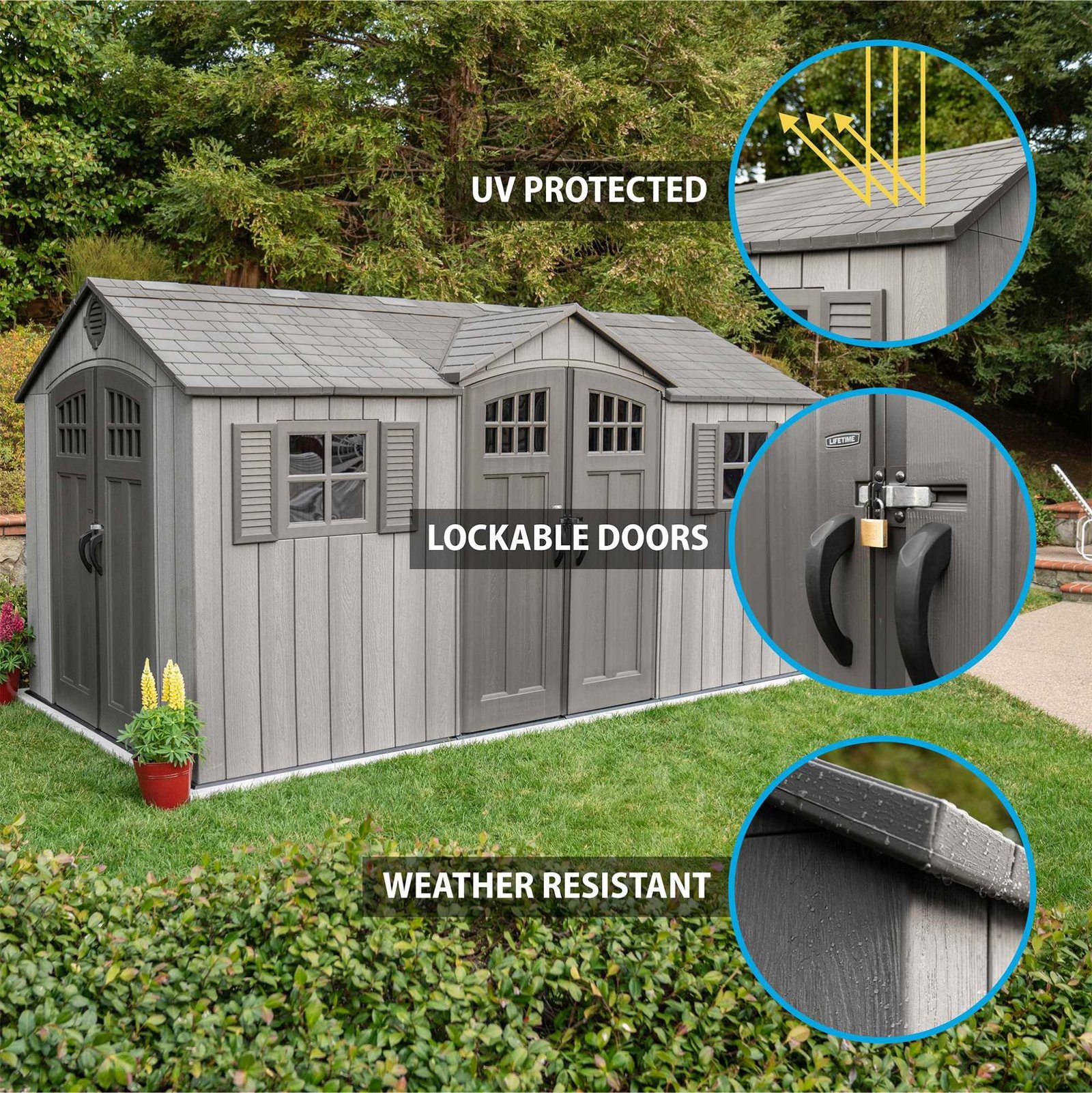Lifetime 15 Ft X 8 Ft Outdoor Storage Shed – 60318 - Image 6