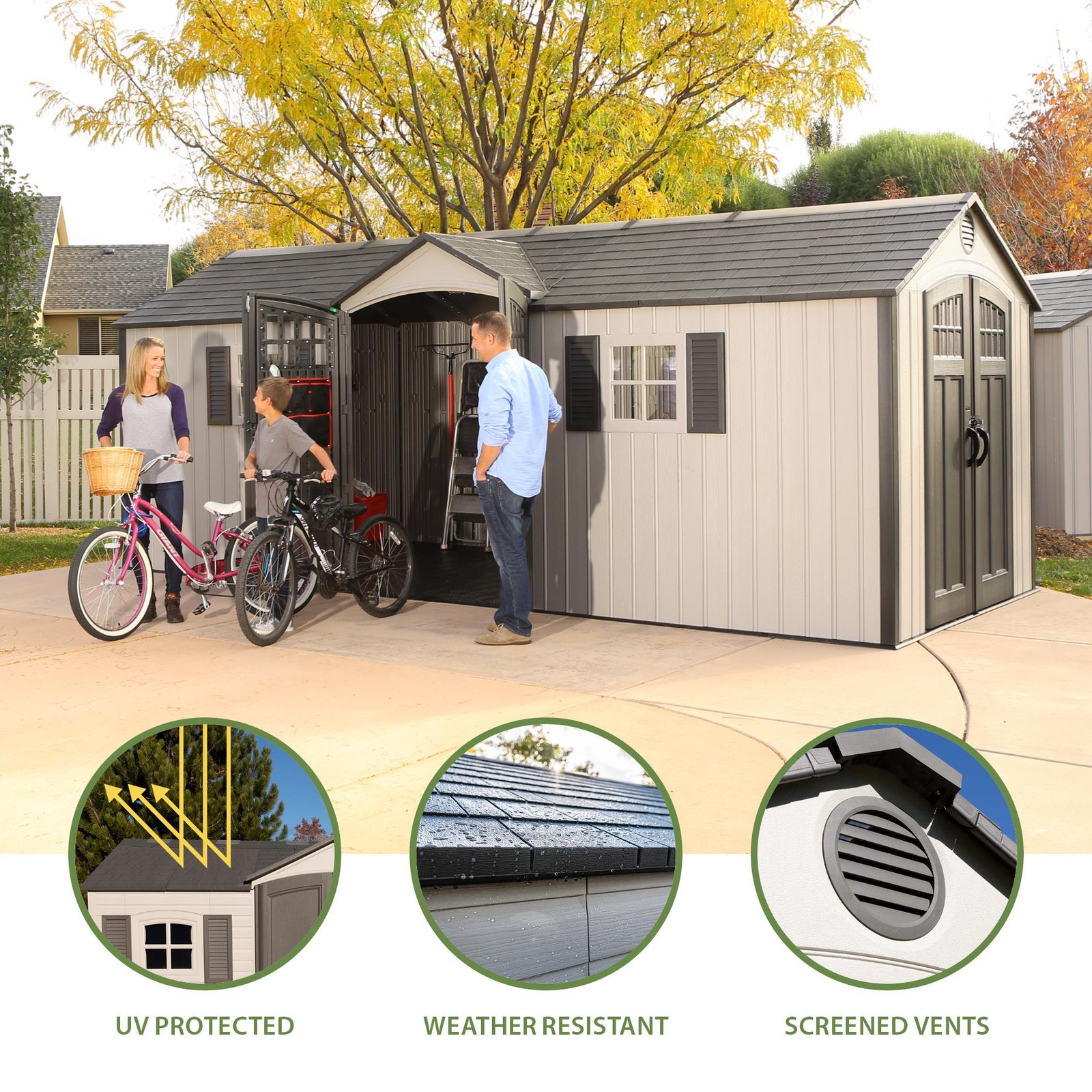 Lifetime 20 Ft. x 8 Ft. Outdoor Storage Shed – 60127 - Image 8
