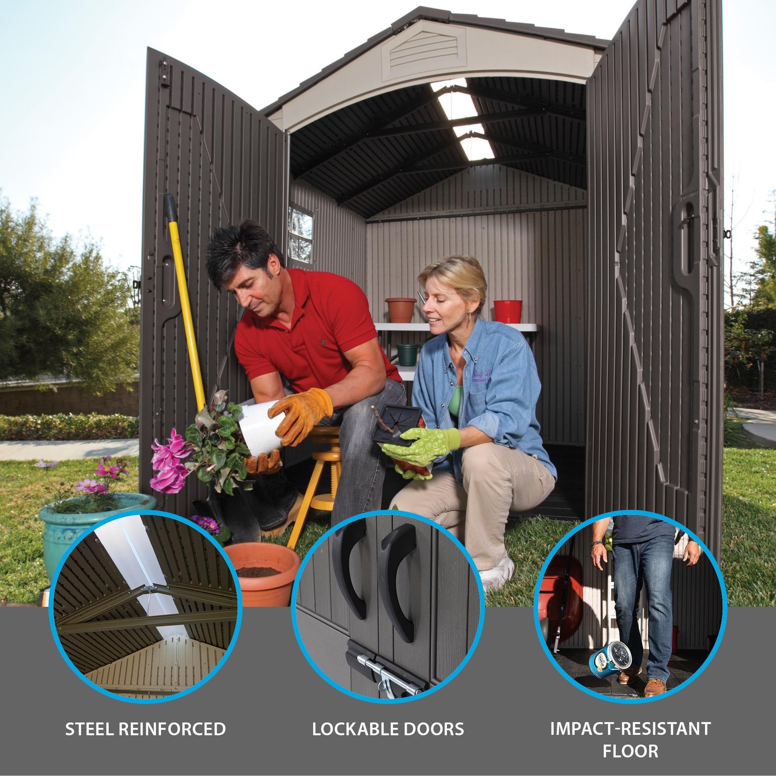 Lifetime 7 x 7 ft Outdoor Storage Shed – 60042 - Image 4
