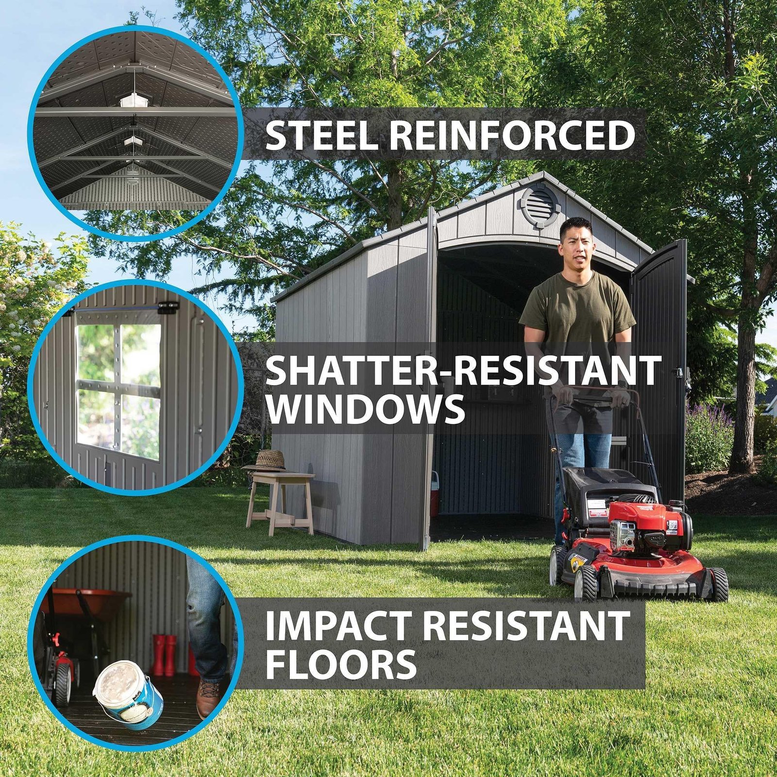 Lifetime 8 Ft. X 10 Ft. Outdoor Storage Shed – 60356 - Image 6