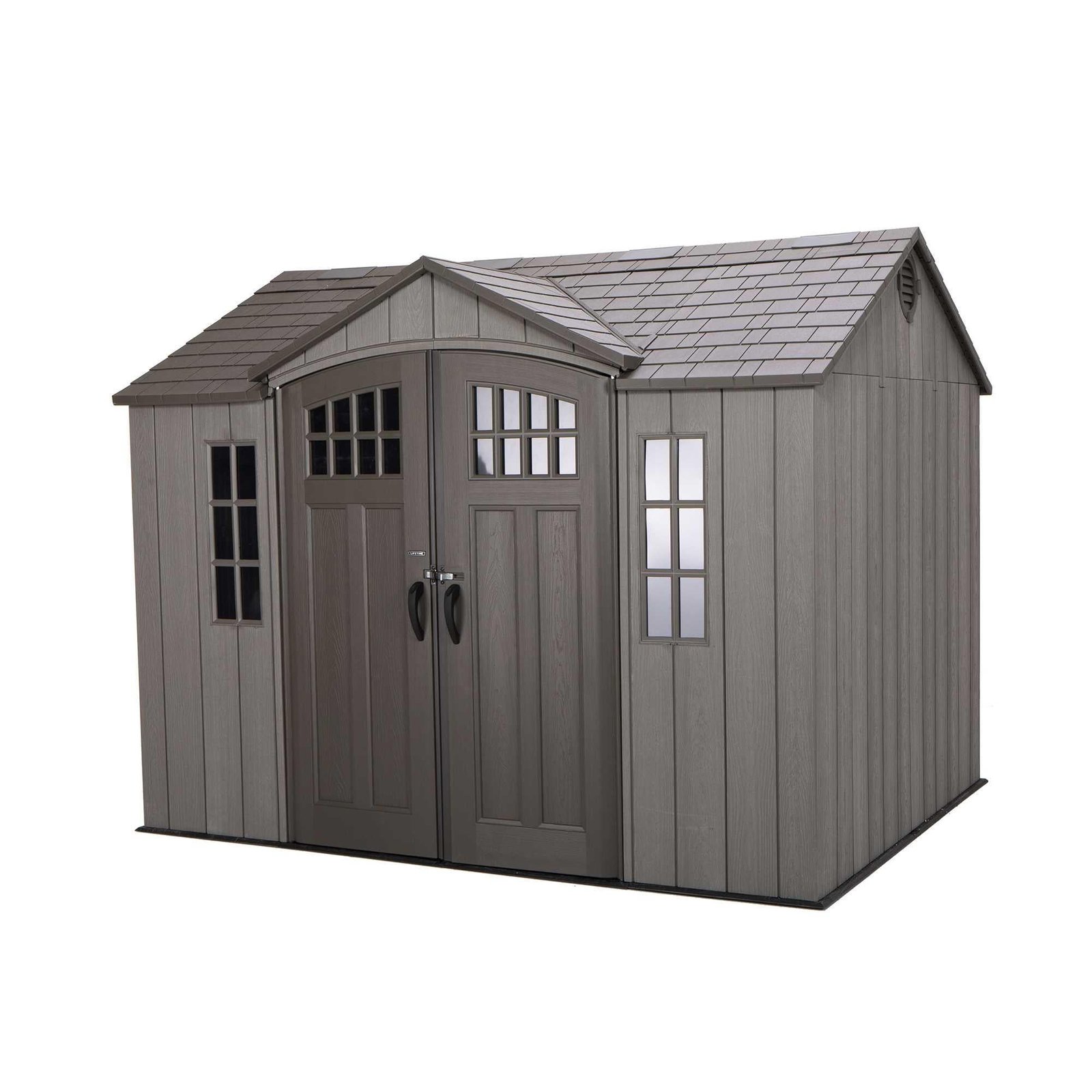Lifetime_Outdoor_Storage_Shed_60330_front_view.jpg Lifetime 10 Ft. X 8 Ft. Outdoor Storage Shed – 60330 - Image 1