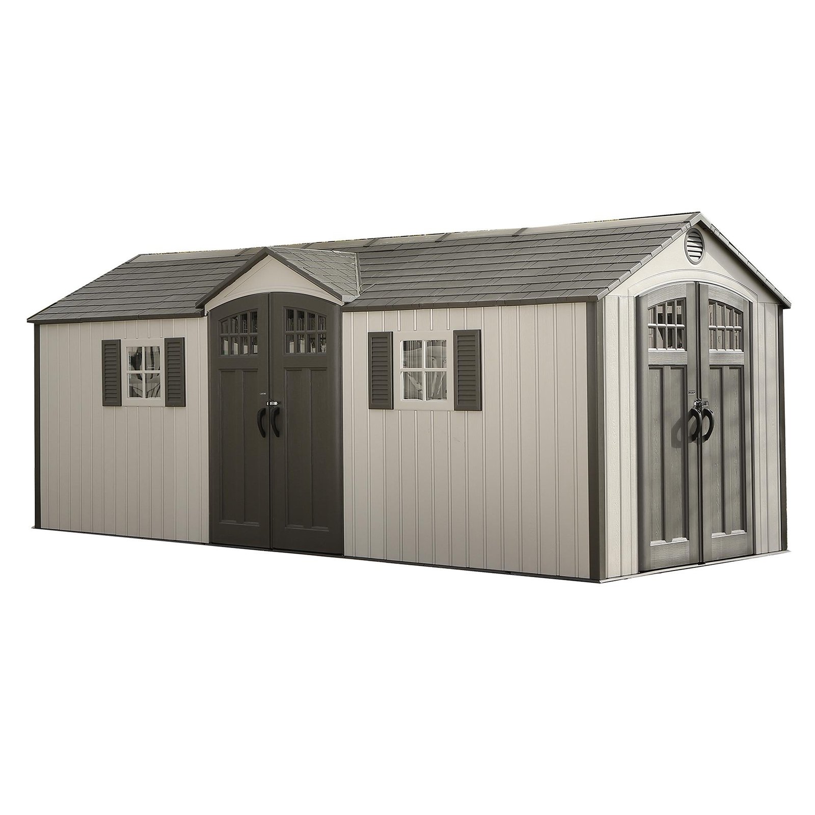 Outdoor_Storage_60127_A_full_view_of_a_Lifetime_shed_on_a_white_background.jpg Lifetime 20 Ft. x 8 Ft. Outdoor Storage Shed – 60127 - Image 1