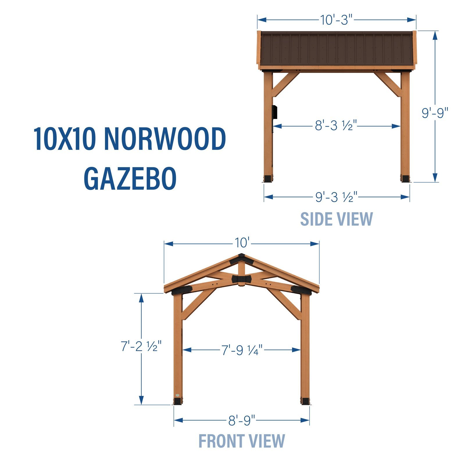 10×10 Norwood Gazebo